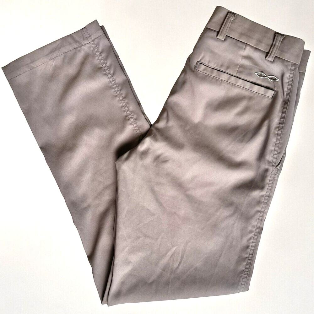 Mens Tan Chino Golf‎ Pants 30x32 Taupe Casual Classic Activewear Athleisure Work
